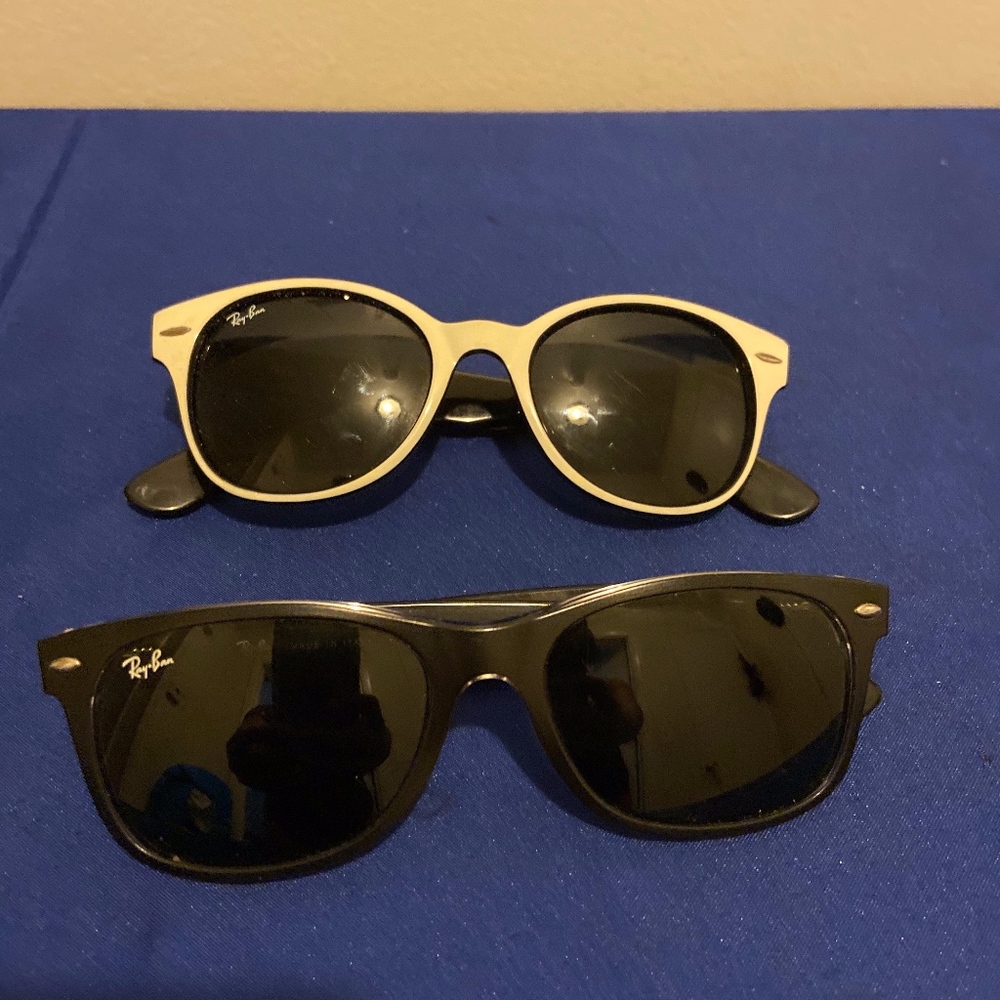 His and Her Rayban Sunglasses